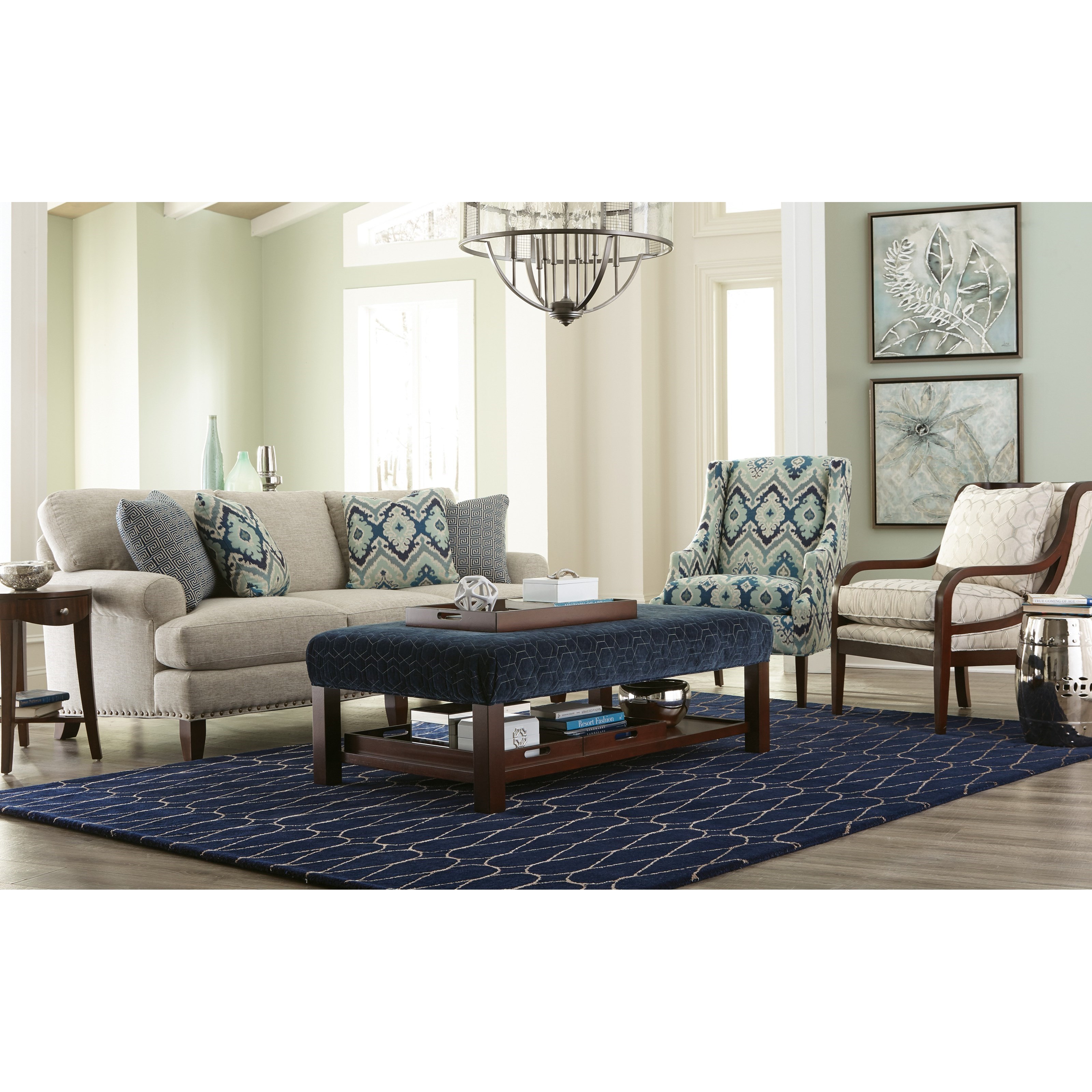 034500 Storage Bench Ottoman with Tray Storage